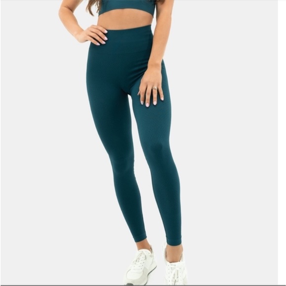 Balance Athletica Topaz Quartz Energy Leggings Teal Size M‎